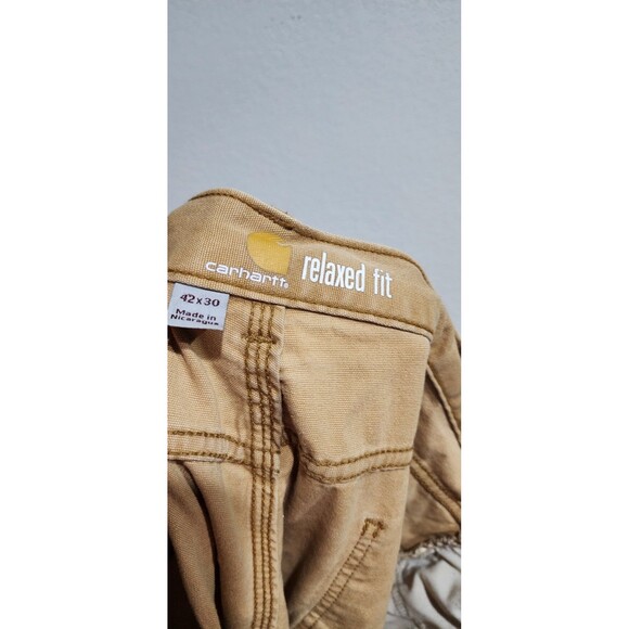 Carhartt Mens Relaxed Fit Tan Casual Pants Size 42X30 - Picture 13 of 16